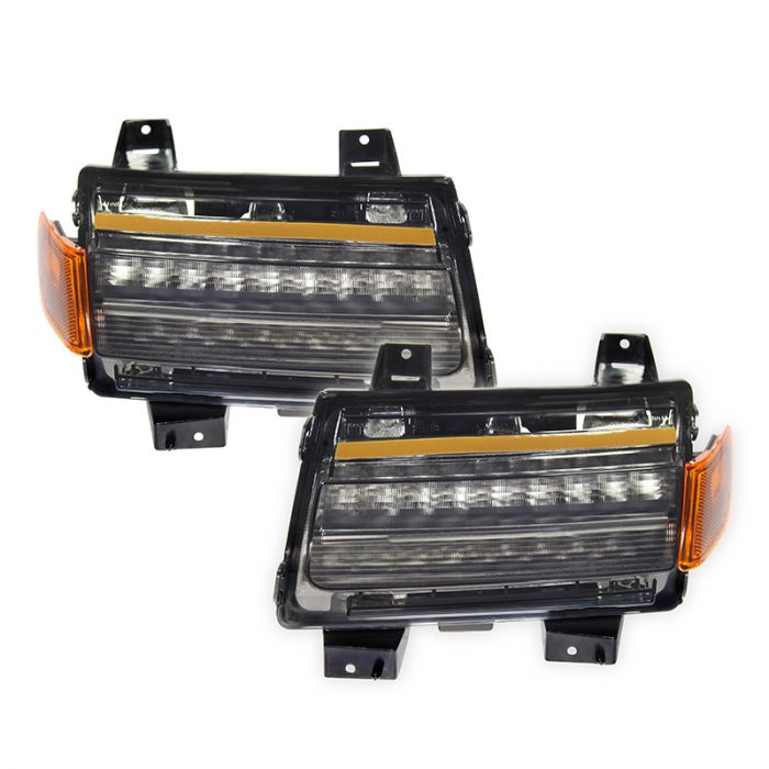 JL LED Fender Light with White DRL & Amber Sequential Turn Signal & Side Marker Lights Compitable for Jeep Wrangler JL 2018 2019 2020 Rubicon Models Pair