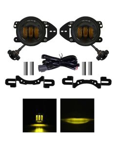 Yellow LED Fog Lights for 18+ Jeep Wrangler JL and 20+ Gladiator JT with Factory Plastic Bumper