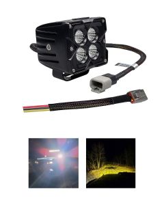 3 Inch 20-Watt Dual Color White & Yellow Work Light Pod – Flood Beam