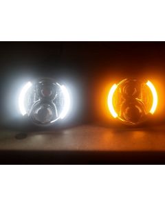 7 Inch Work Light/Headlight Jeep JK/CJ/TJ 60 Watt High/Low Chrome Reflector Half Halo