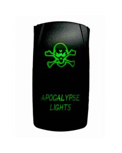 Rocker Switch Apocalypse 2 Way 5 Pin Green