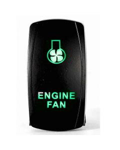 Rocker Switch Engine Fan 2 Way 5 Pin Green