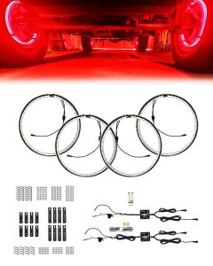 14.5” Glow Wheel LED Lights – Ultra Bright RGB 360° Uniform Illumination Technology - Universal