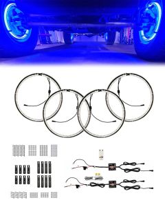 17.5” Glow Wheel LED Lights – Ultra Bright RGB 360° Uniform Illumination Technology - Universal