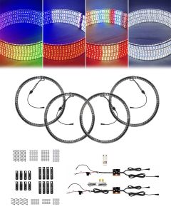 16” HDX LED Wheel Lights – Ultra Bright RGB & PURE WHITE Diodes – Universal Kit