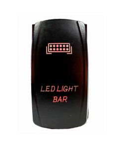 Rocker Switch LED Light Bar 3 Way 7 Pin Red