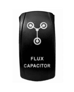 Rocker Switch Flux Capacitor 2 Way 5 Pin White