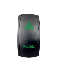 Rocker Switch Hazard 2 Way 5 Pin Green
