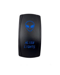 Rocker Switch Alien Lights 2 Way 5 Pin Blue