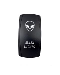Rocker Switch Alien Lights 2 Way 5 Pin White