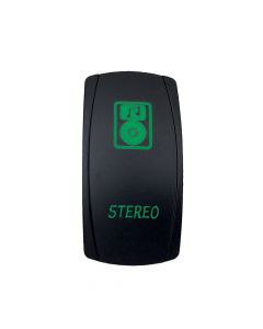 Rocker Switch Stereo 2 Way 5 Pin Green
