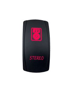 Rocker Switch Stereo 2 Way 5 Pin Red