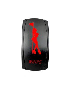Rocker Switch Whips 2 Way 5 Pin Red