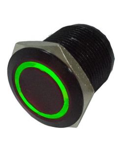 Momentary Flush Mount Switches 5 Pin 5 Amp Black/Green