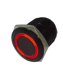 Momentary Flush Mount Switches 5 Pin 5 Amp Black/Red