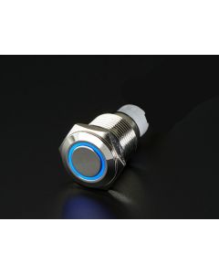 On/Off Flush Mount Switches 5 Pin 5 Amp Chrome/Blue