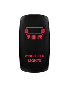 Rocker Switch Windshield Lights 2 Way 5 Pin Red