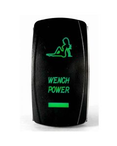 Rocker Switch Wench Power 2 Way 5 Pin Green