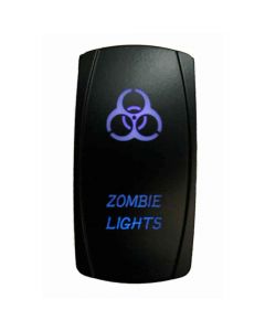 Rocker Switch Zombie 2 Way 5 Pin Blue
